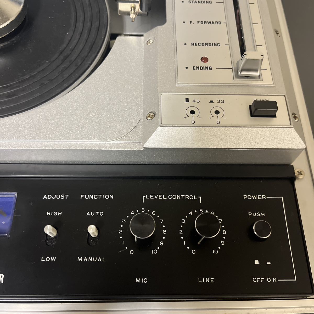 ATOM RECORDER A-101 レコード カッティングマシン アナログレコード オーギ電子 レコード 録音機 昭和レトロ 中古品の画像6
