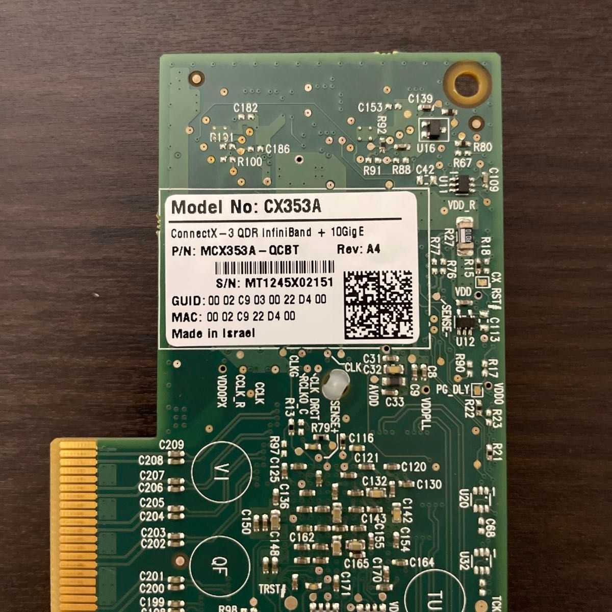 Mellanox ConnectX-3 VPI MCX353A-QCBT HCA InfiniBand QDR 40Gbps