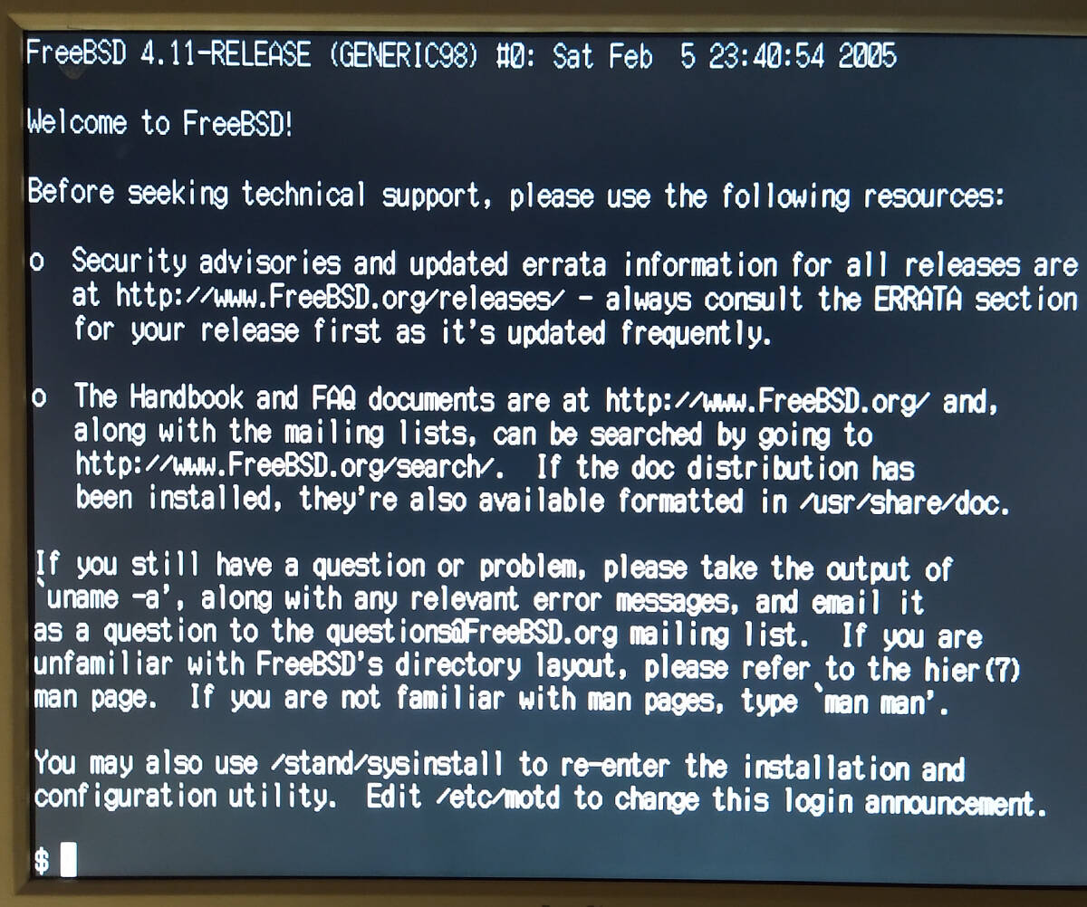 NEC PC-9821 V13/S5C2 SCSIカード付き FreeBSD98起動_画像8