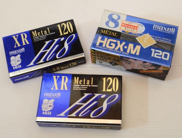 ★F06★ 未開封品 8ミリビデオカセットテープ+カセットテープ+MDテープ maxell XR Metal 120 Hi8/maxell XGX-M Metal 120の画像2