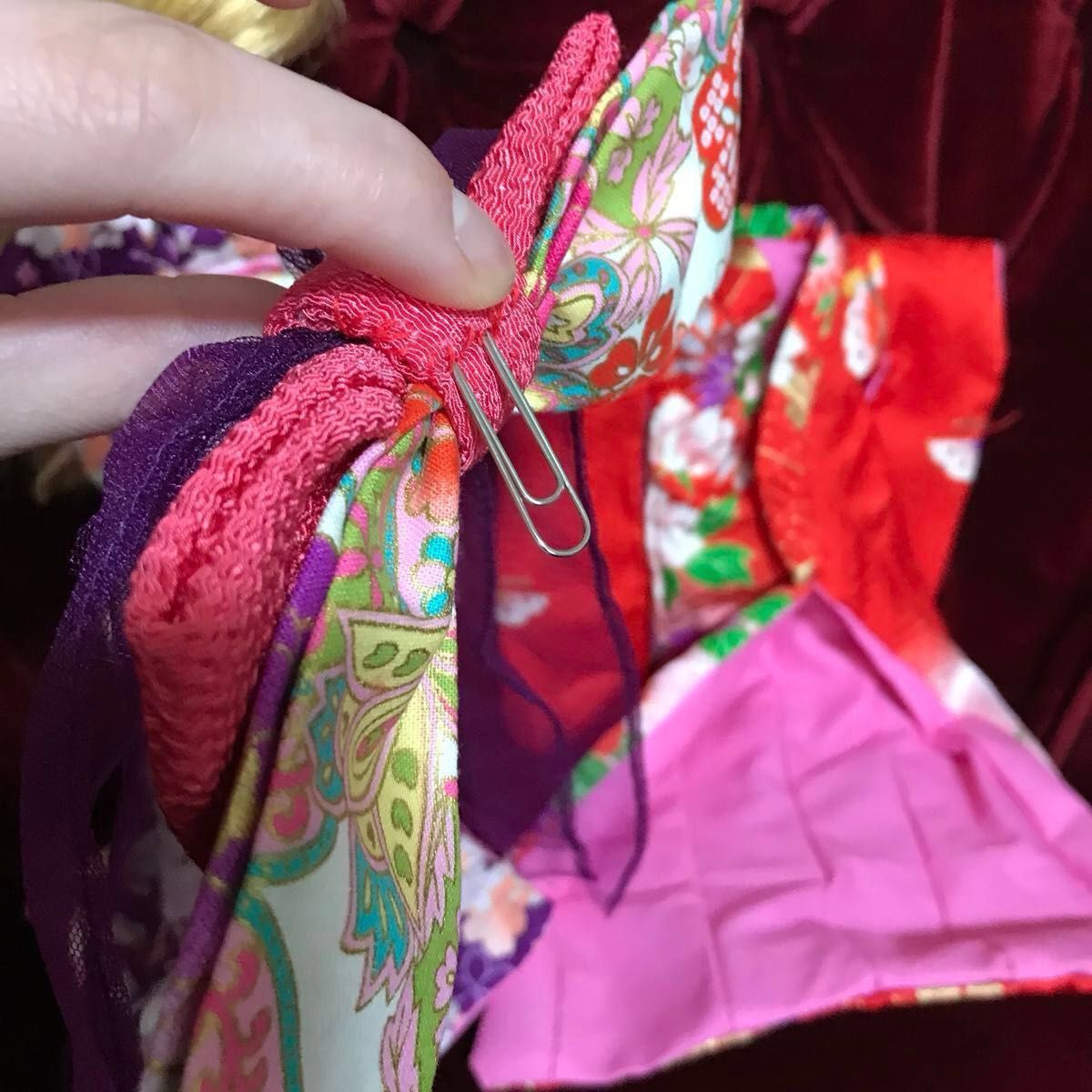 人形の着物　花魁風　ハンドメイド　