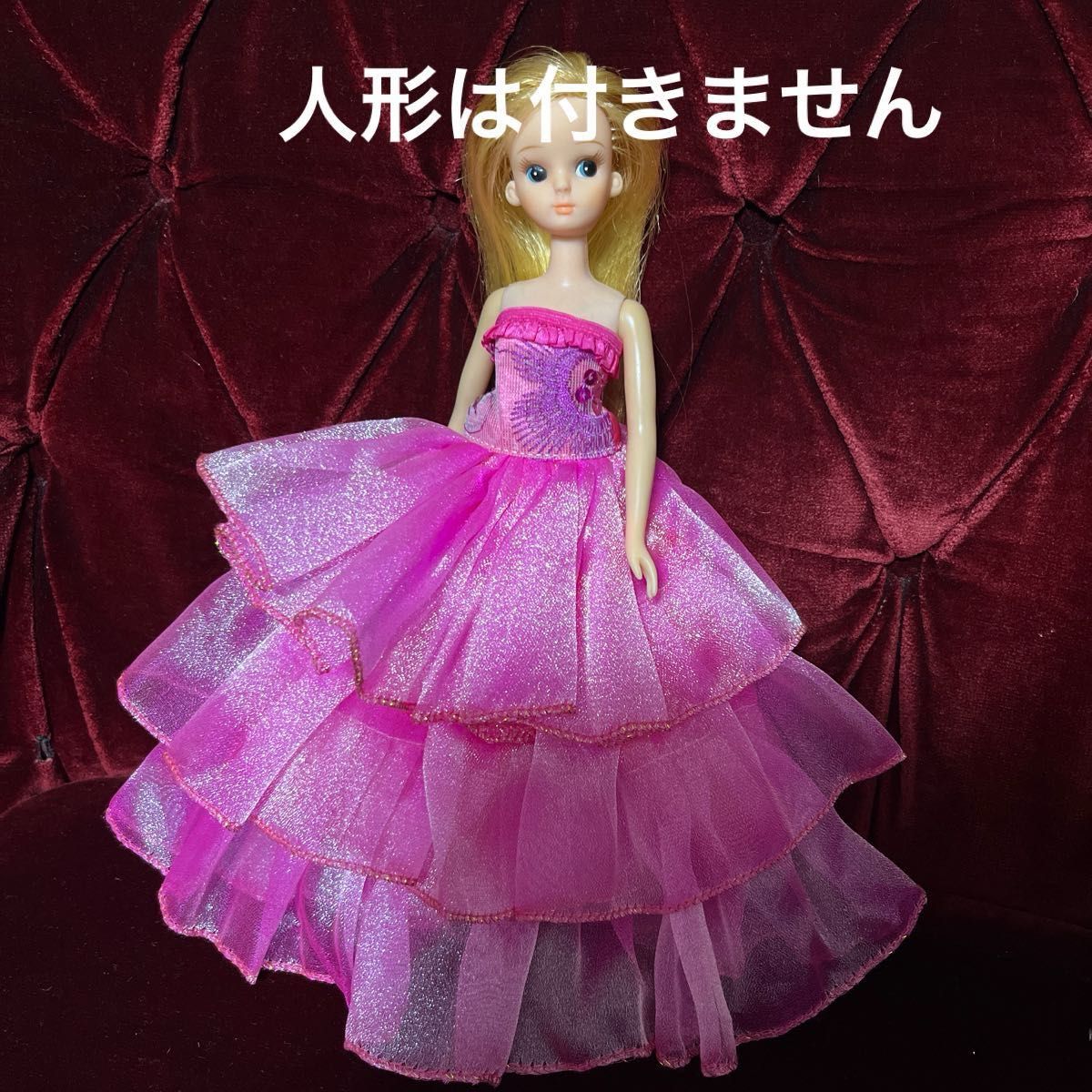 着せ替え人形　ドレス　ピンク