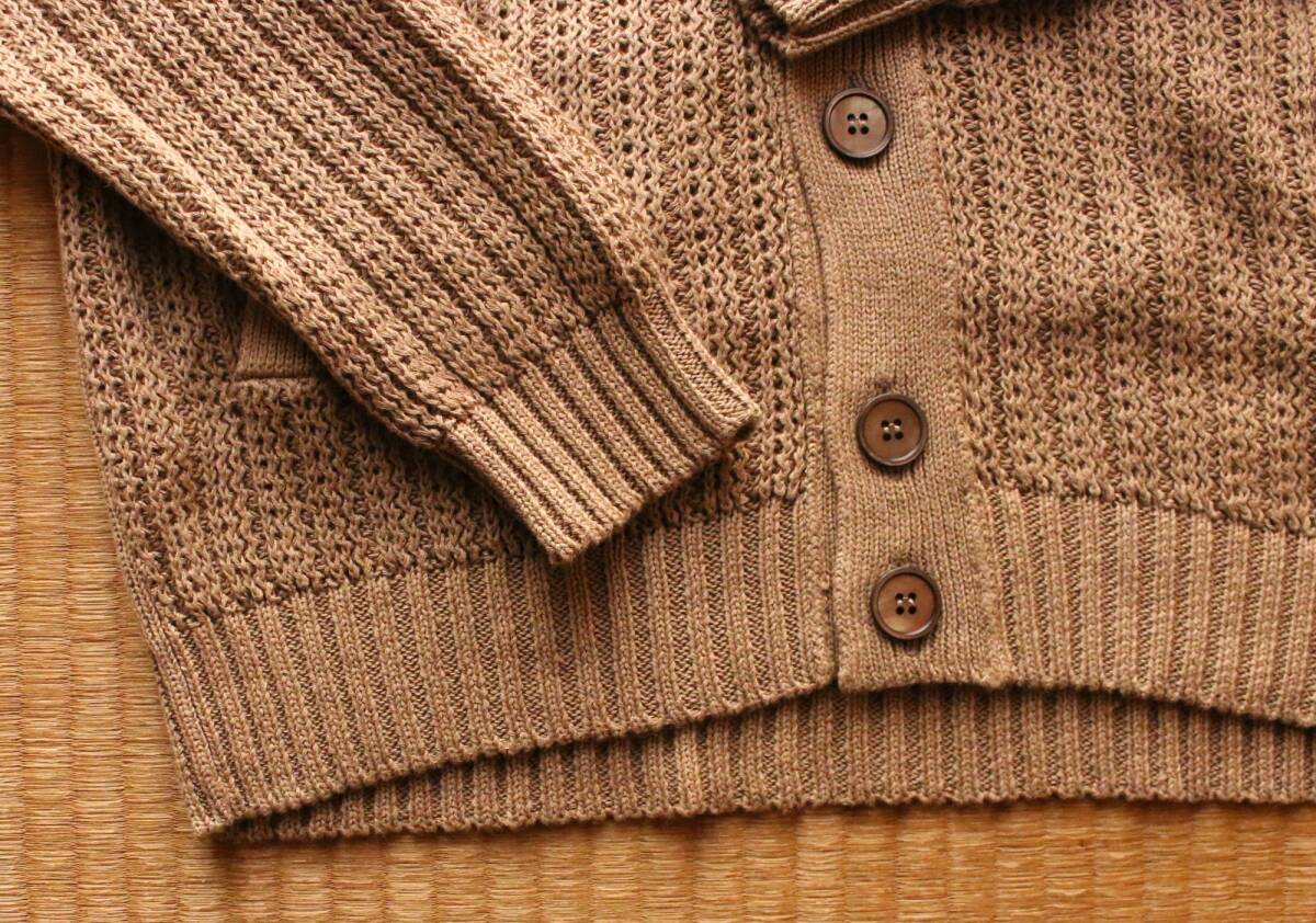  unused Italy ZANONE The no-ne.. collar type knitted CHIOTOkyo-tolinen* cotton 46 beige price 84,700 jpy domestic regular imported goods 