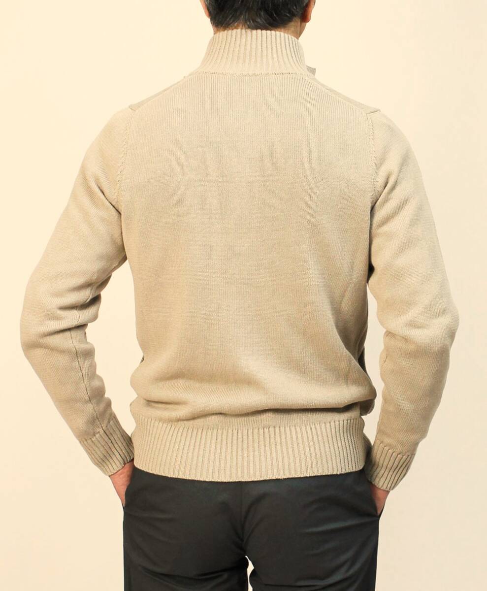  unused Italy ZANONE The no-ne.. collar type knitted CHIOTOkyo-tolinen* cotton 46 beige price 84,700 jpy domestic regular imported goods 