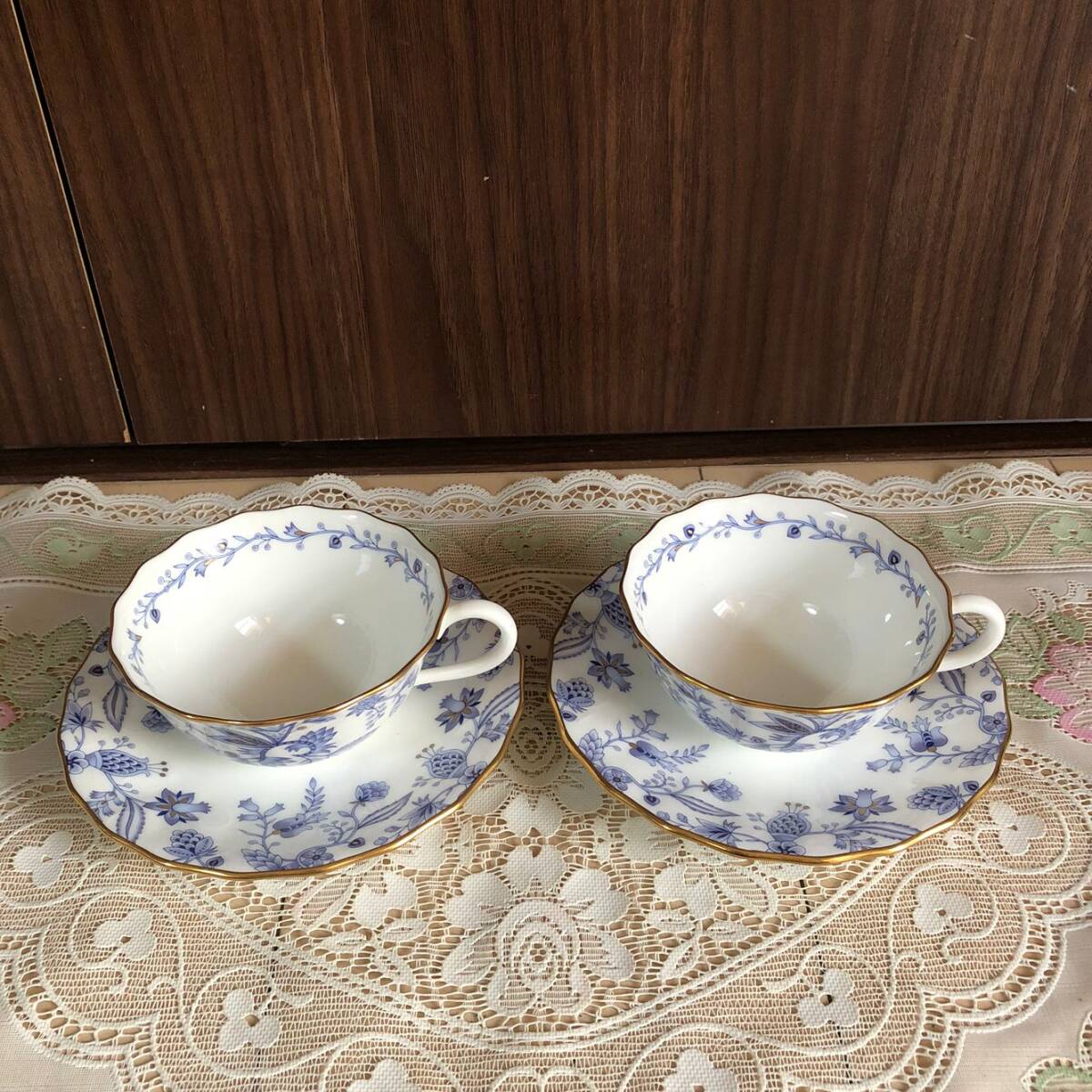 Noritake BLUE SORRENTINO カップ＆ソーサー 2客セット