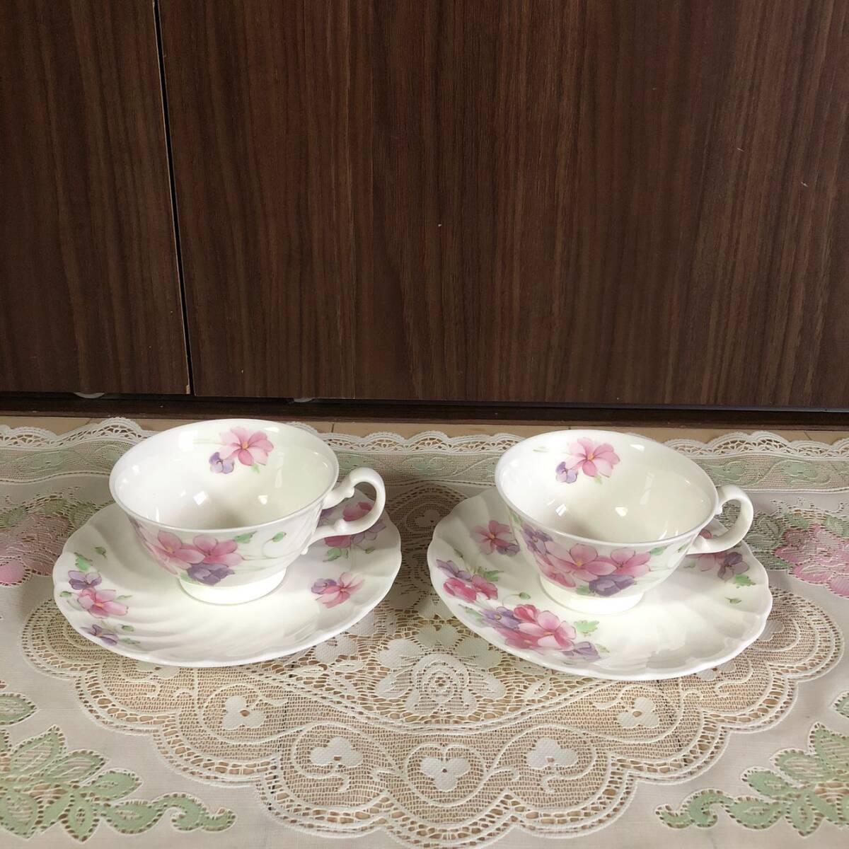 Noritake　 スタジオコレクション 花柄 　カップ＆ソーサー　 2客セット_画像1