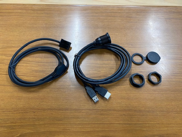ガレージメカニック ２点セット HDMI接続ケーブル、HDMI&USBソケット、メーカーナビ純正パナプラスナビ用 新型スペーシア新型スイフト⑭_画像1