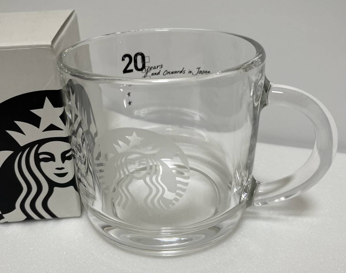スターバックス　20周年　銀座地区限定・グラスマグカップ 400ml　【未使用】2016　20th Anniversary_画像1