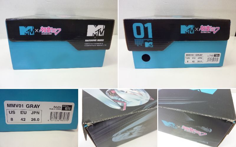 MTV × 初音ミク コラボ ハイカット スニーカー 26cm 箱付きの画像10