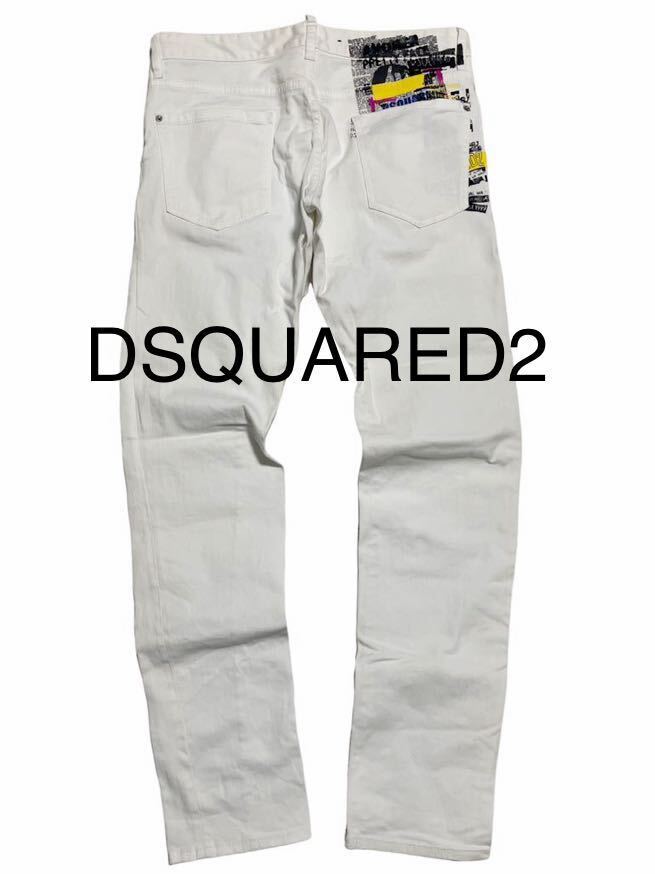 19SS★DSQUARED2★ディースクエアード★ホワイトデニム★48★国内正規品の画像1