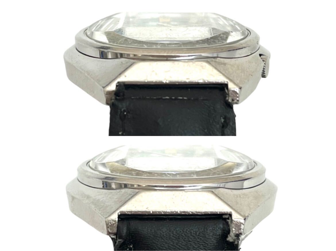 稼働 SEIKO adovan セイコー アドバン 自動巻き 腕時計 デイデイト ブルーグリーン文字盤 カットガラス 7019-7290_画像6