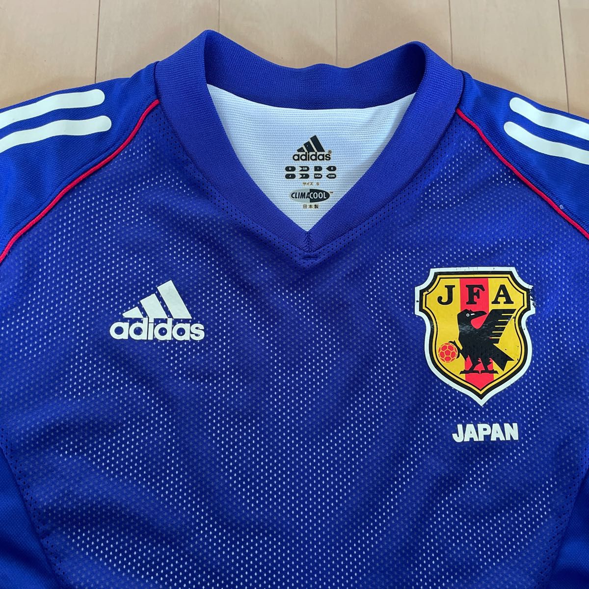 日本代表　レプリカシャツ　サイズ：S  着丈：69㎝　身幅：49.5㎝ ややタイト　半袖