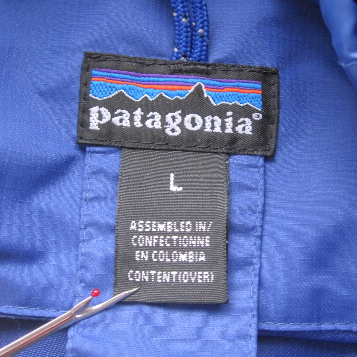 *2002 год Patagonia Esse n ракушка тянуть over (L) вышивка Logo кобальт / пуховка мяч 