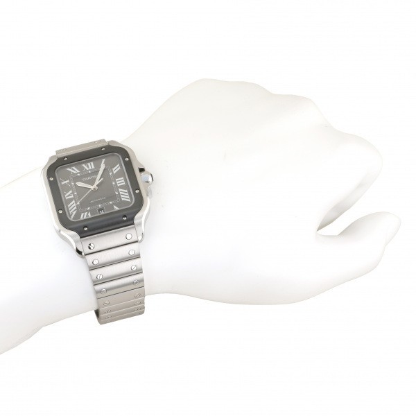 カルティエ Cartier サントス ドゥ カルティエ ウォッチ LM WSSA0037 グレー文字盤 新品 腕時計 メンズ_画像7