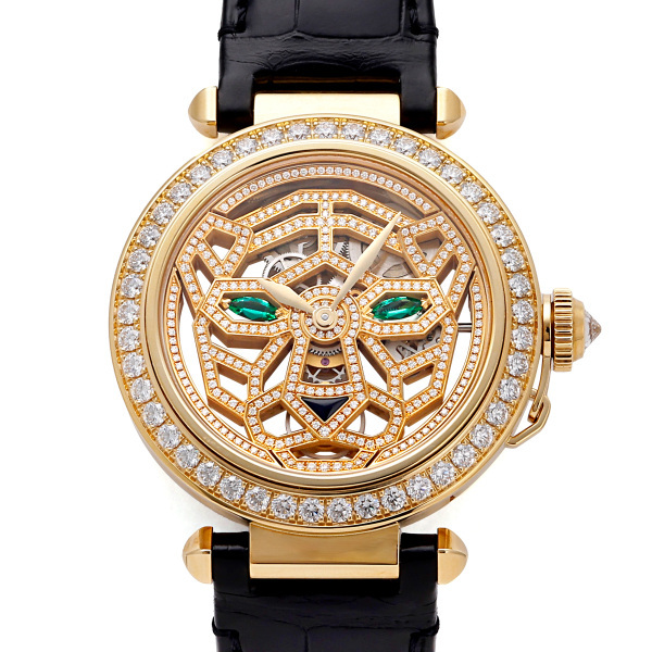 カルティエ Cartier パシャ アニマルモチーフ ウォッチ HPI01359 ゴールド文字盤 未使用 腕時計 メンズ_画像1