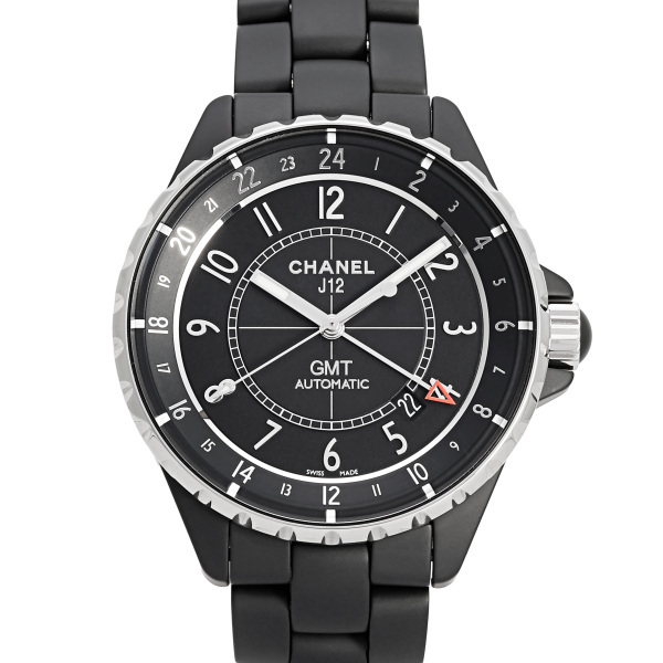 シャネル CHANEL J12 GMT 41MM マットブラック H3101 ブラック文字盤 新品 腕時計 メンズ
