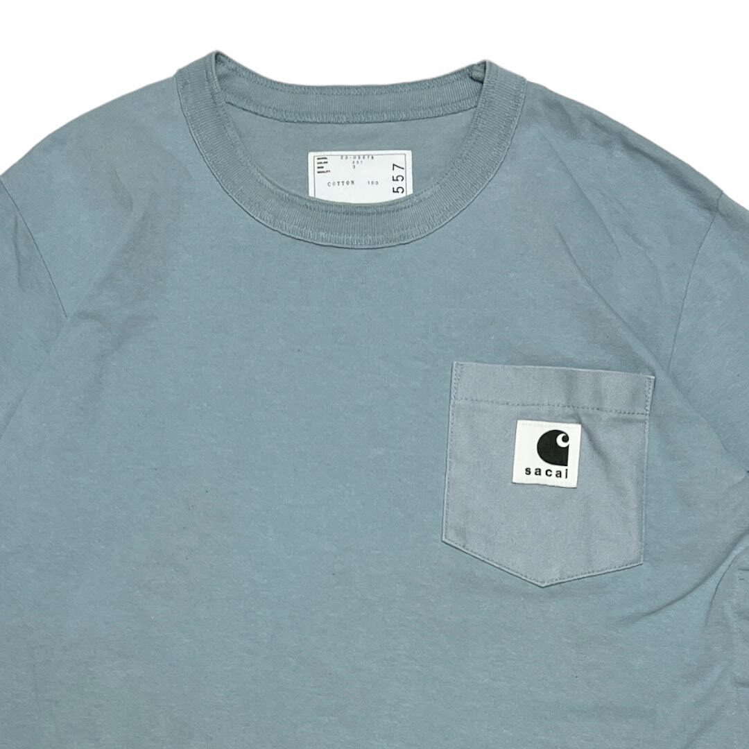 sacai サカイ　x Carhartt Pocket T-Shirts ブルー サイズ:3_画像3