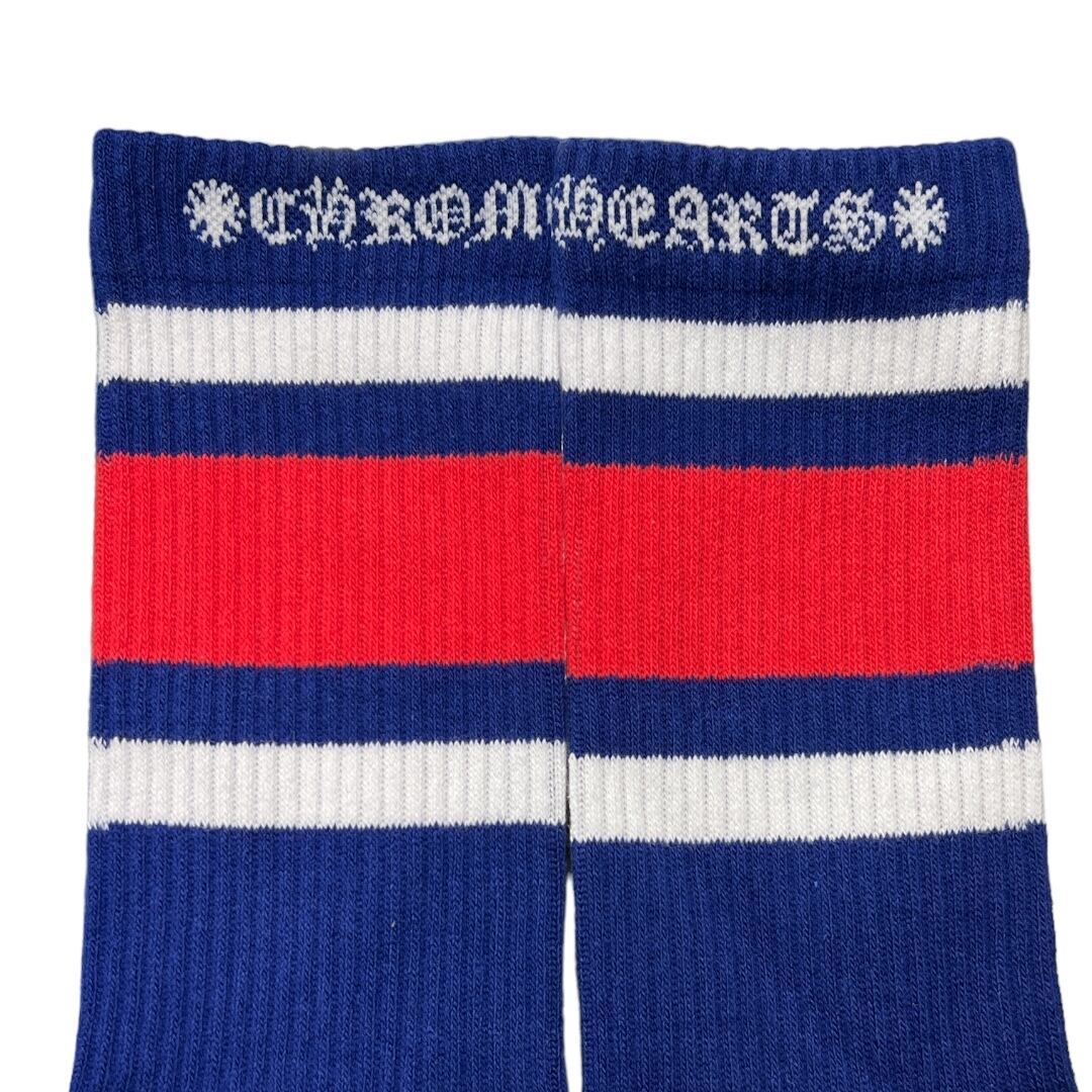 CHROMEHEARTS クロムハーツ　Logo Line Socks Blue ブルー サイズ:M_画像3