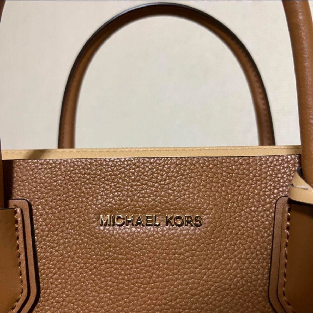 MICHAEL KORS マイケルコース　バッグ　2way ショルダーバッグ ハンドバッグ ブラウン ホワイト　レザー