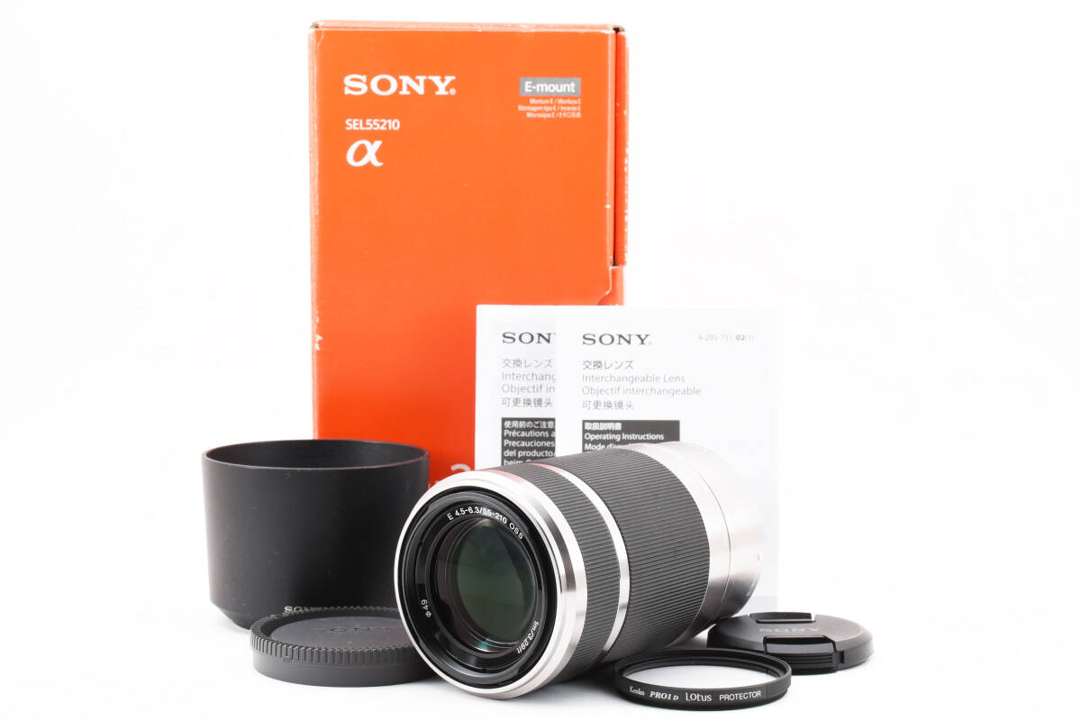 SONY ソニー E 55-210mm F/4.5-6.3 SEL55210 シルバー レンズ 箱付 #2087888A_画像1