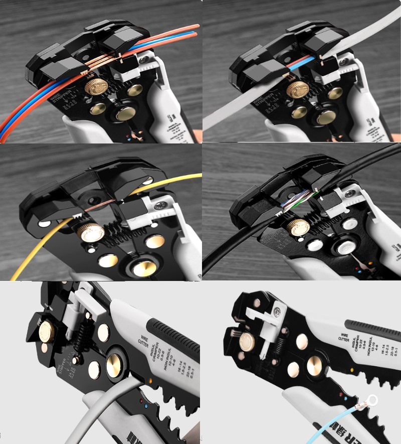 新仕様　強度と長さ調節可能な多機能ストリッピング ワイヤーカット、圧着 配線 電線 コード 皮剥ぎ 自動 カッター 多機能プライヤー_画像2