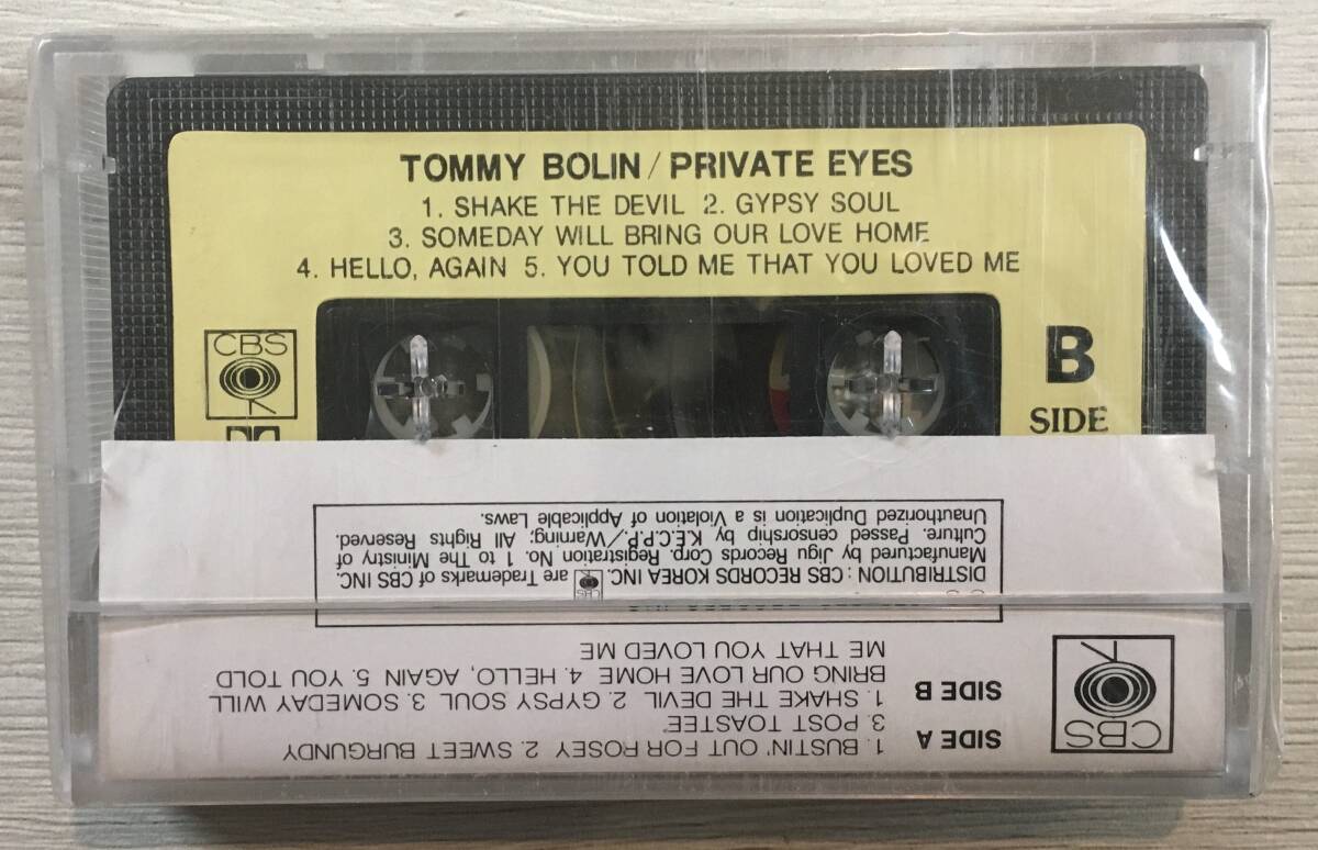 KOREA TOMMY BOLIN PRIVATE EYES кассета Корея запись новый товар нераспечатанный DEEP PURPLE