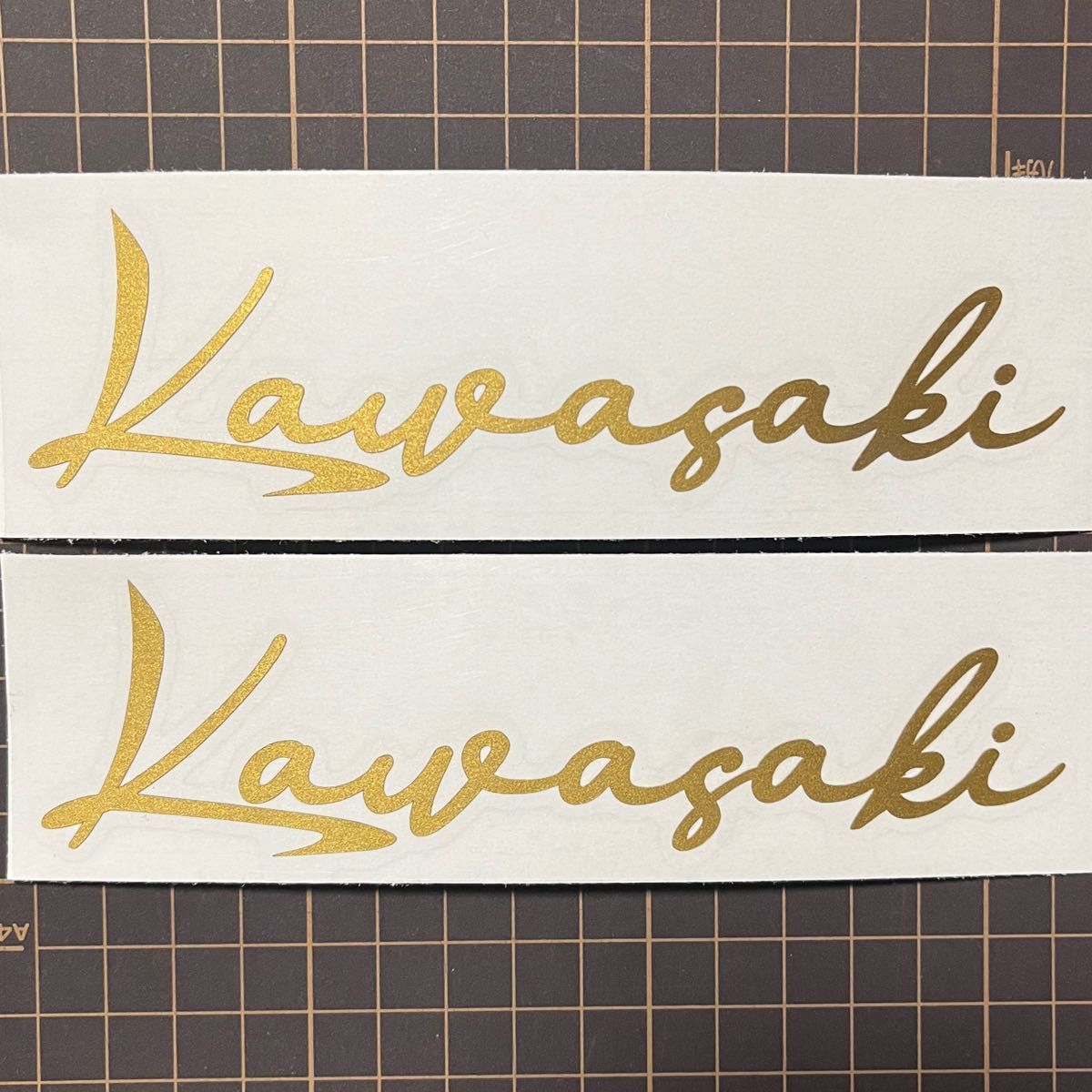 Kawasaki カワサキ　カッティングステッカー　2枚セット　苗字