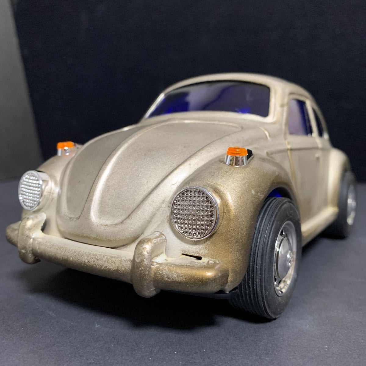 ブリキ製 VW Volkswagen Beetle フォルクスワーゲン ビートル 全長約21.5㎝ ミニカー 昭和玩具 外箱無し現状品 メーカー・スケール不明の画像7