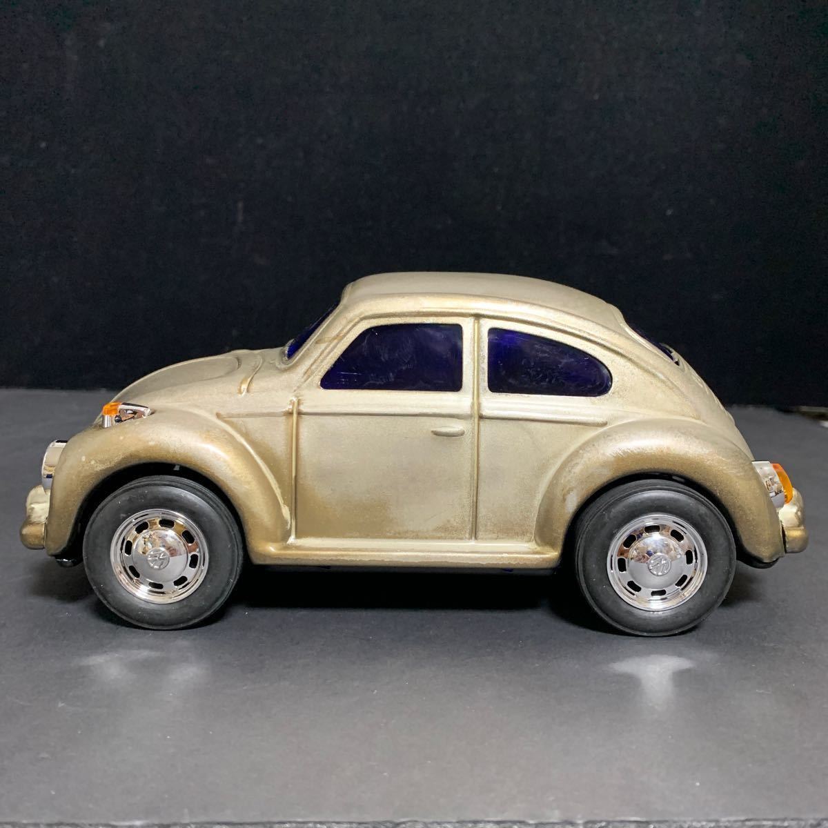 ブリキ製 VW Volkswagen Beetle フォルクスワーゲン ビートル 全長約21.5㎝ ミニカー 昭和玩具 外箱無し現状品 メーカー・スケール不明の画像8