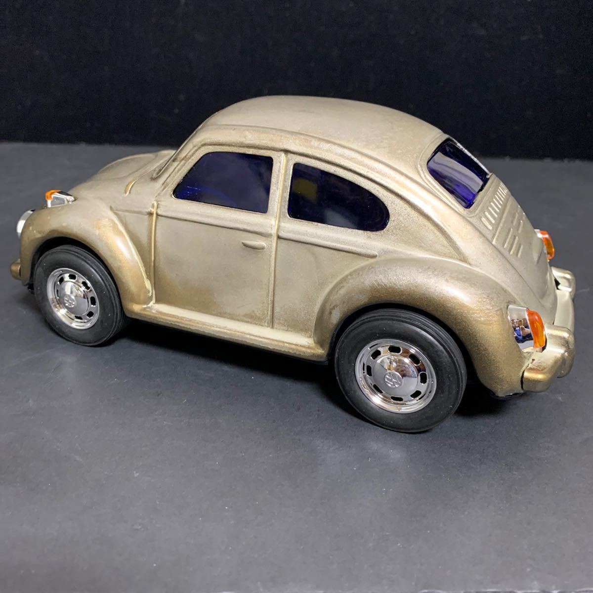 ブリキ製 VW Volkswagen Beetle フォルクスワーゲン ビートル 全長約21.5㎝ ミニカー 昭和玩具 外箱無し現状品 メーカー・スケール不明の画像2