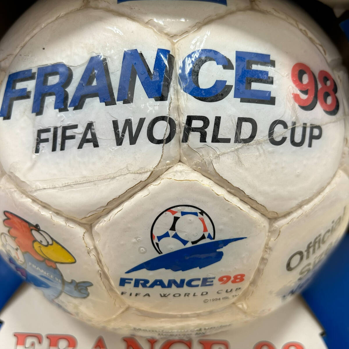 ●○#3850 FRANCE 98 FIFA WORLD CUP ボール molten FF426 Size4 ＆ ITALIAN FOOTBALL LEAGUE ボール○●の画像2