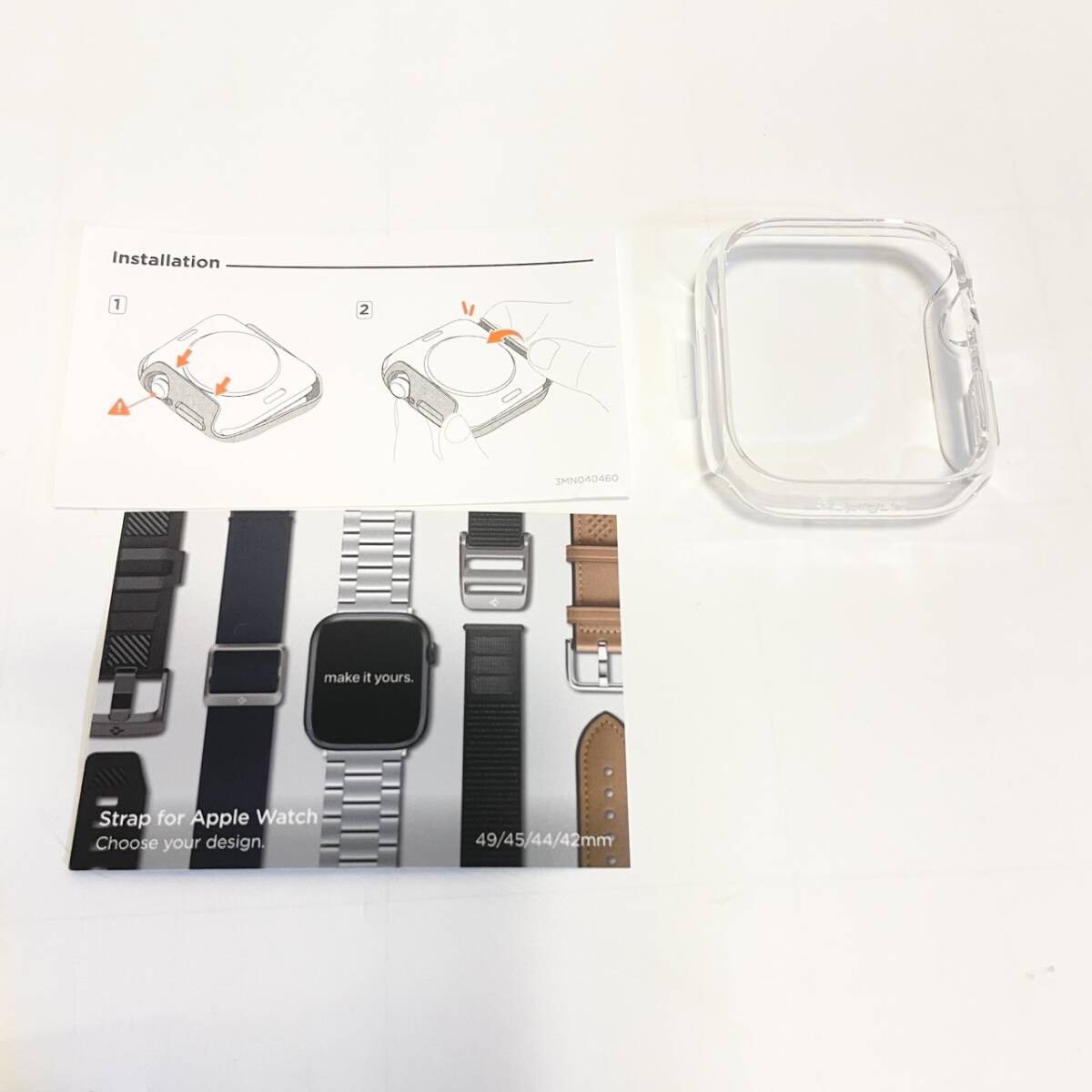 【Spigen】 Apple Watch ケース 45mm 【 Series 9 / 8 / 7 対応 】 全透明 落下 衝撃 吸収 簡易着脱 超薄型 シンプル (クリスタル・クリア)の画像9