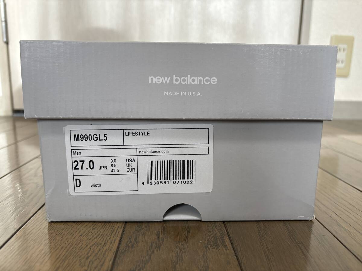 new balance M990GL5 US9 27.0㎝ ニューバランス グレー_画像9