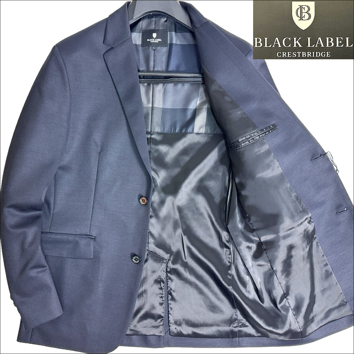 J6113 新品 ブラックレーベルクレストブリッジ ウォッシャブルウールジャージージャケット ネイビー L BLACK LABEL CRESTBRIDGE_画像1