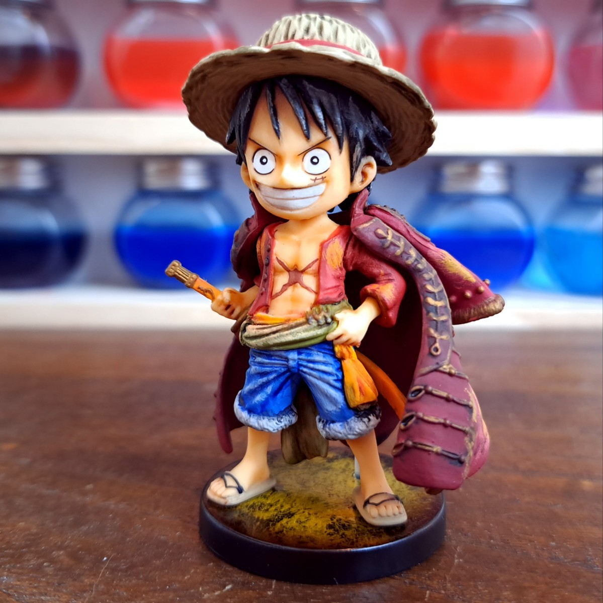 ルフィ　リペイント塗装済み完成品/ワンピース/ワールドコレクタブルフィギュア/ワーコレ/WCF/ ONEPIECE figure repaint_画像2