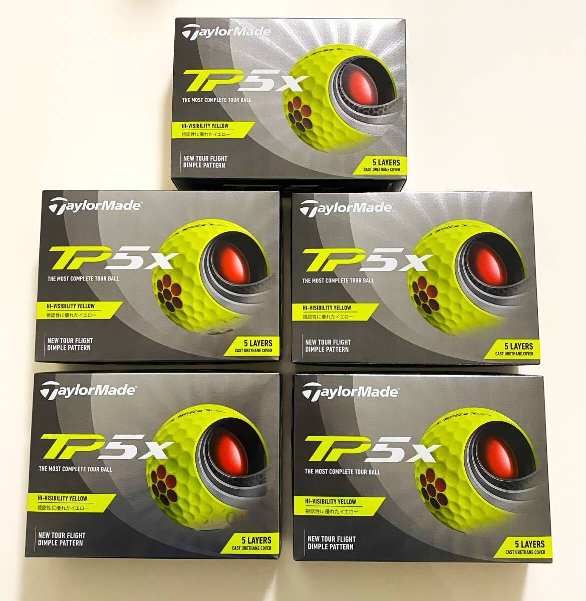 ★送料無料★新品★5ダース 60個★テーラーメイド TP5X 2021年モデル★イエロー★ゴルフボール★TaylorMade★_画像2