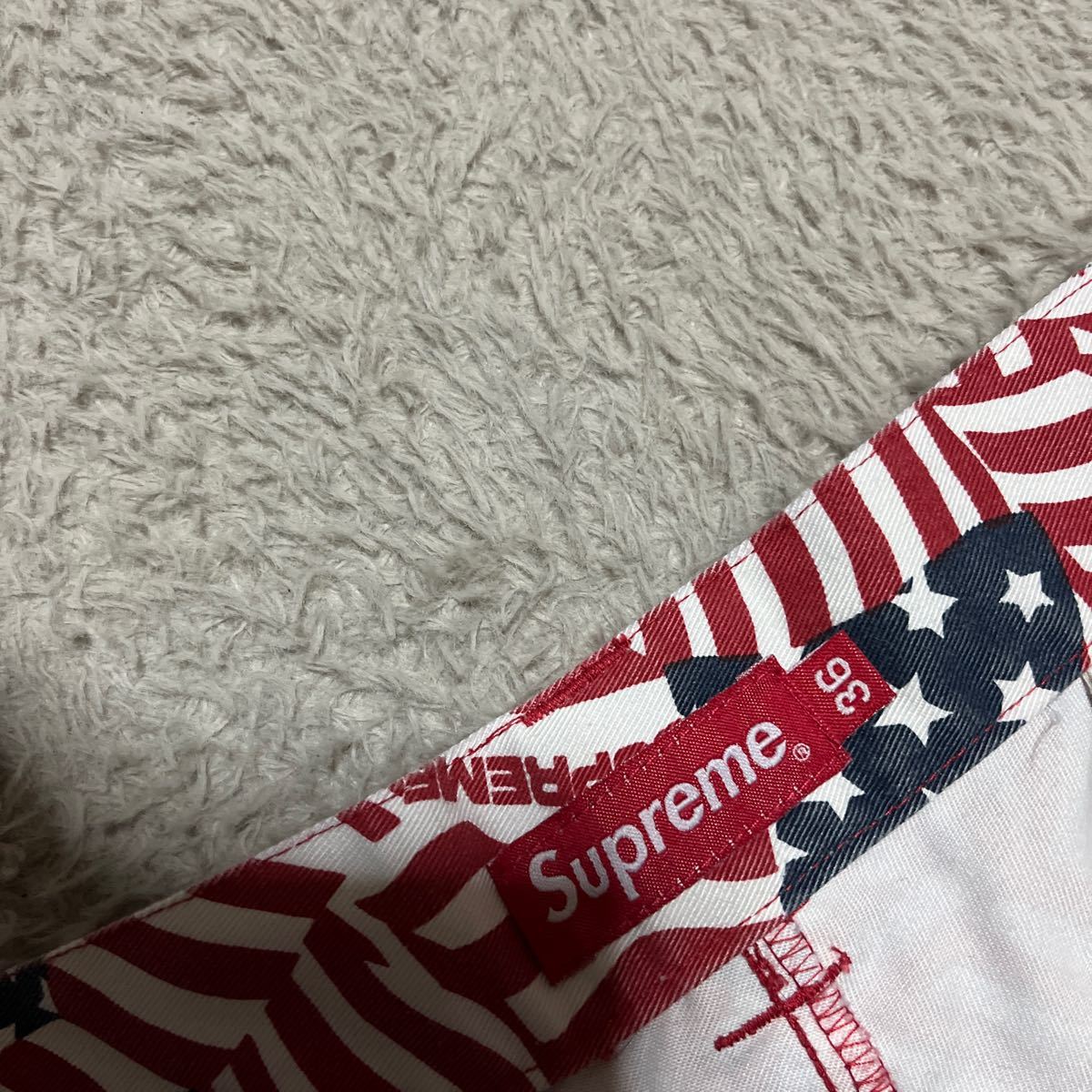 20ss Supreme Work Pant Flag Red ワークパンツ　チノパン　36 アメリカ国旗　パンツ_画像5