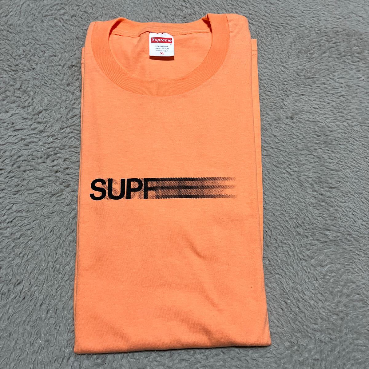23ss Supreme Motion Logo tee tシャツ XL arc Box ピーチ