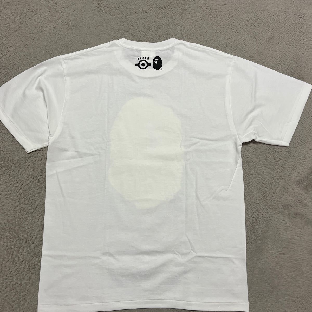 A BATHING APE BAPE KAWS MINIONS ミニオンズ　BABY MILO tee tシャツ ベビーマイロ　L SHARK STA シャーク　白　ホワイト　HEAD _画像3