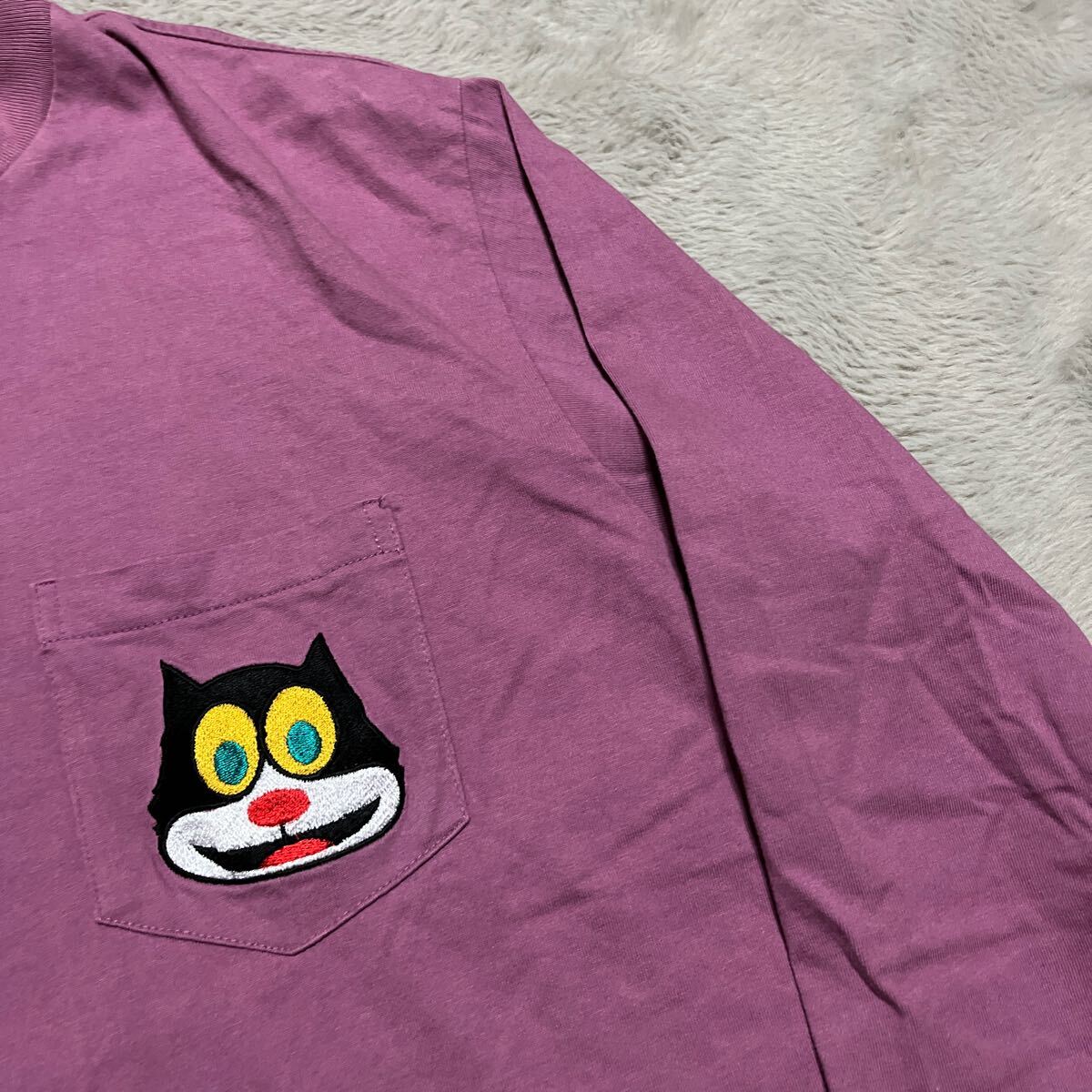 19aw Supreme Mad Cat L/S TOP tee ロンt pocket M tシャツ Box Logoの画像2