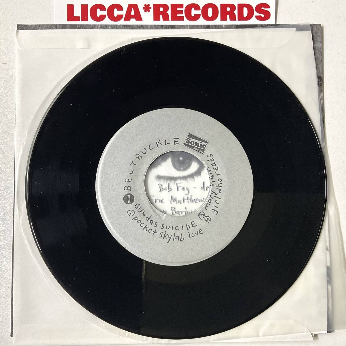*7“ EPレコード Lou Barlow BELTBUCKLE US1993 ORIGINAL Sonic Bubblegum GUM013 Noise Addict Sebadoh Folk Implosion LICCA*RECORDS 105_画像3