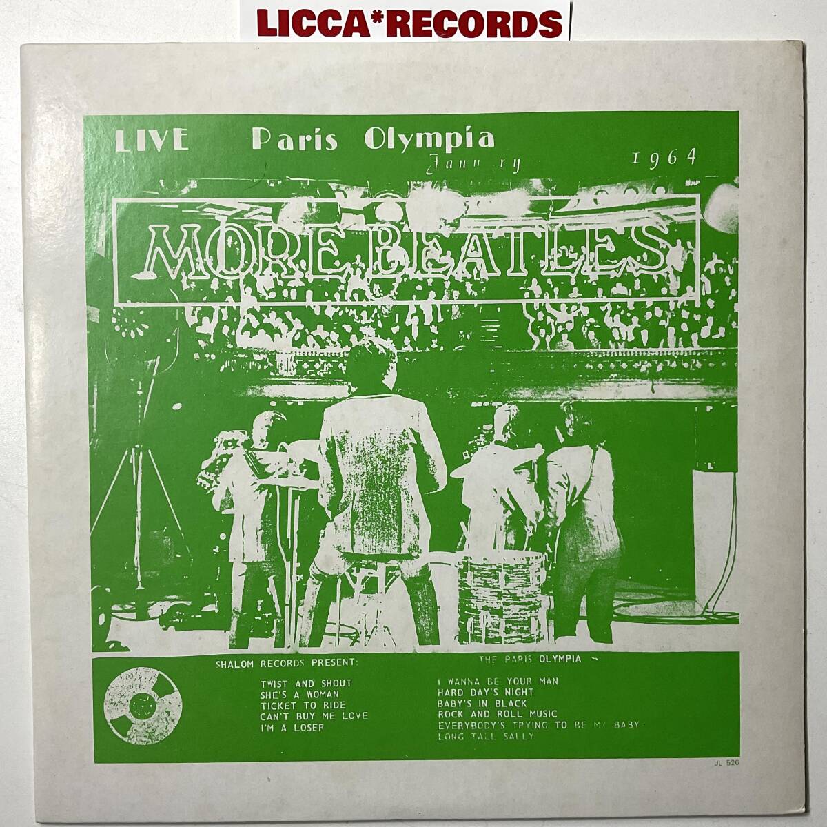 More Beatles Live Paris Olympia 1964 LP レコード Unofficial Release 1975 JL Records 526 LICCA*RECORDS 467 何枚でも同送料 入手困難_画像1