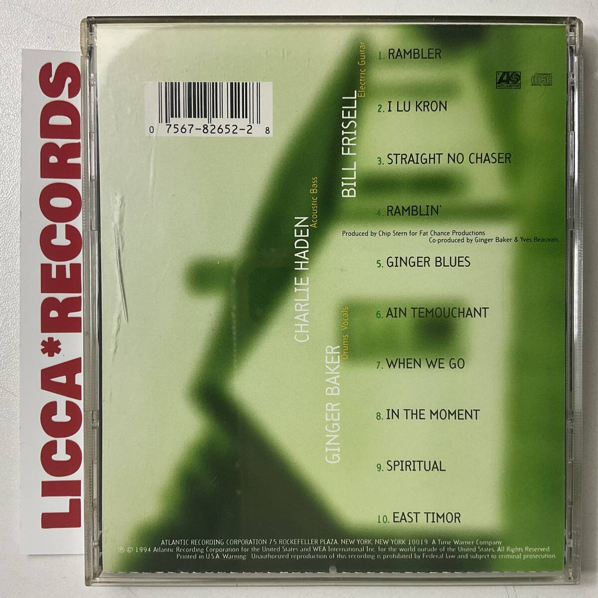 美盤 Ginger Baker Trio -Going Back Home US 1994 ORIGINAL Atlantic 826522 Bill Frisell Charlie Haden CD LICCA*RECORDS 465 CREAMの画像5