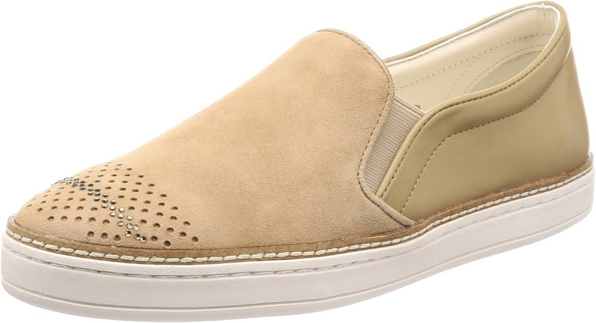 [piti] pumps PD8220 light beige suede 25.0~25.5 cm slip-on shoes shoes *3 point till including in a package possibility G478*