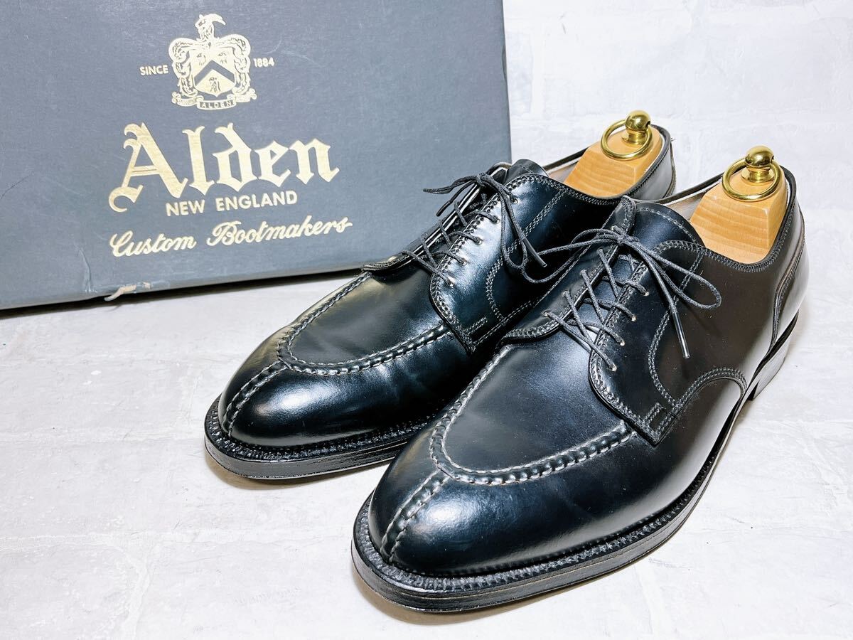 アメリカ製【未使用】Alden オールデン 最高級 コードバン Uチップビジネスシューズ 黒 US11（約29cm）高級紳士靴_画像1