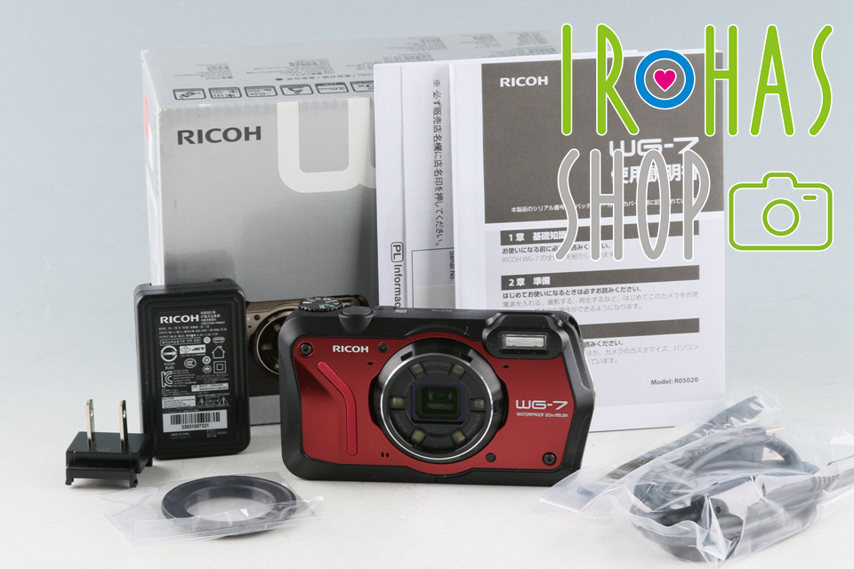 Ricoh WG-7 Red Digital Camera With Box #52064L8_画像1