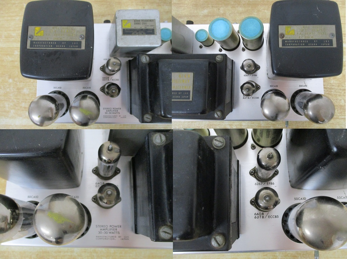 e10-4（LUXMAN KMQ60 真空管パワーアンプ）管球式アンプ ラックスマン オーディオ 音響機器 動作未確認 ジャンク 現状品_画像4