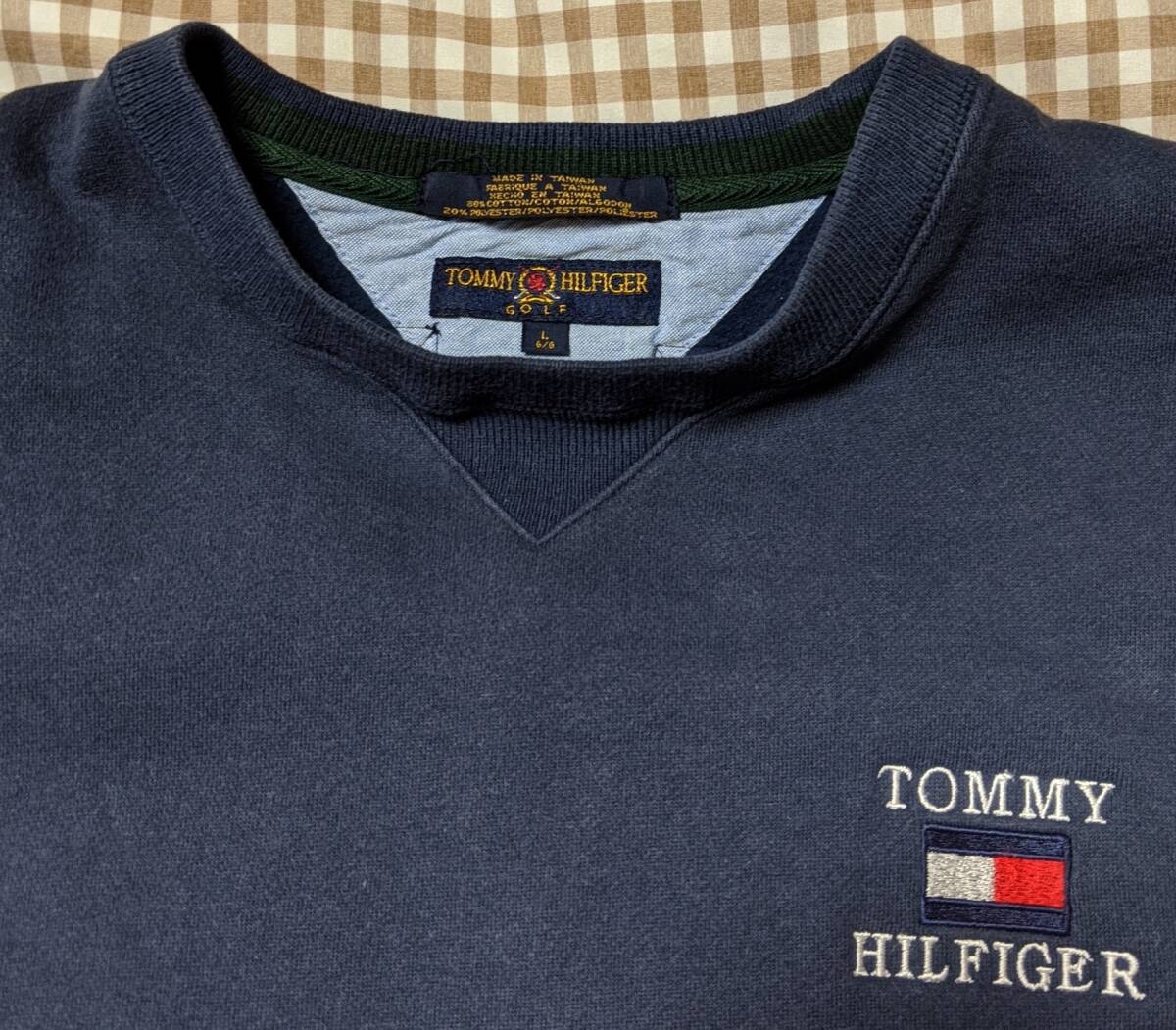 【レアモデル】TOMMY HILFIGER GOLF トミーヒルフィガー ゴルフ　トレーナー スウェット　メンズ　紺系　Lサイズ　オーバーサイズ_画像3