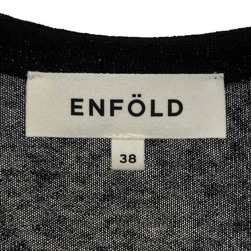 ENFOLD / エンフォルド | C/LI Blend Long Cardigan ロングカーディガン | 38 | ブラック | レディース_画像5