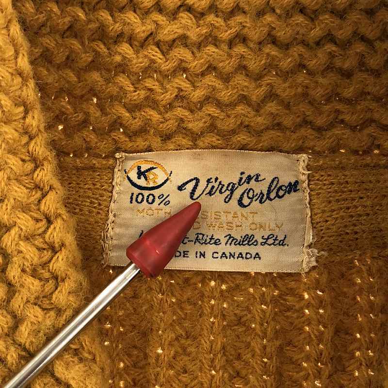 VINTAGE / ヴィンテージ古着 | 推定1960s～ カナダ製 Knit Rite Mills Ltd / 両面 フィシング ショールカラー ニットカーディガン_画像7